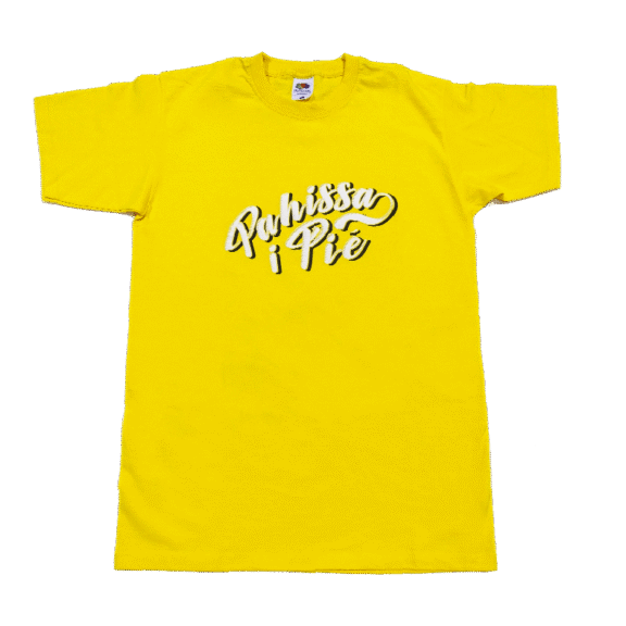 camiseta personalizada con serigrafía a dos colores en taller textil