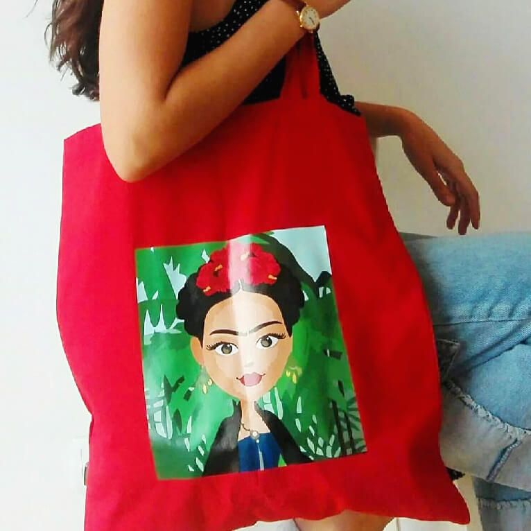 Bolsa personalizada con diseño artístico