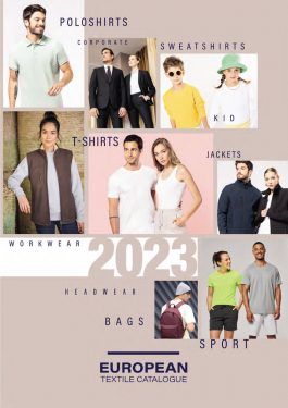Catálogo textil con prendas para outlet y personalización