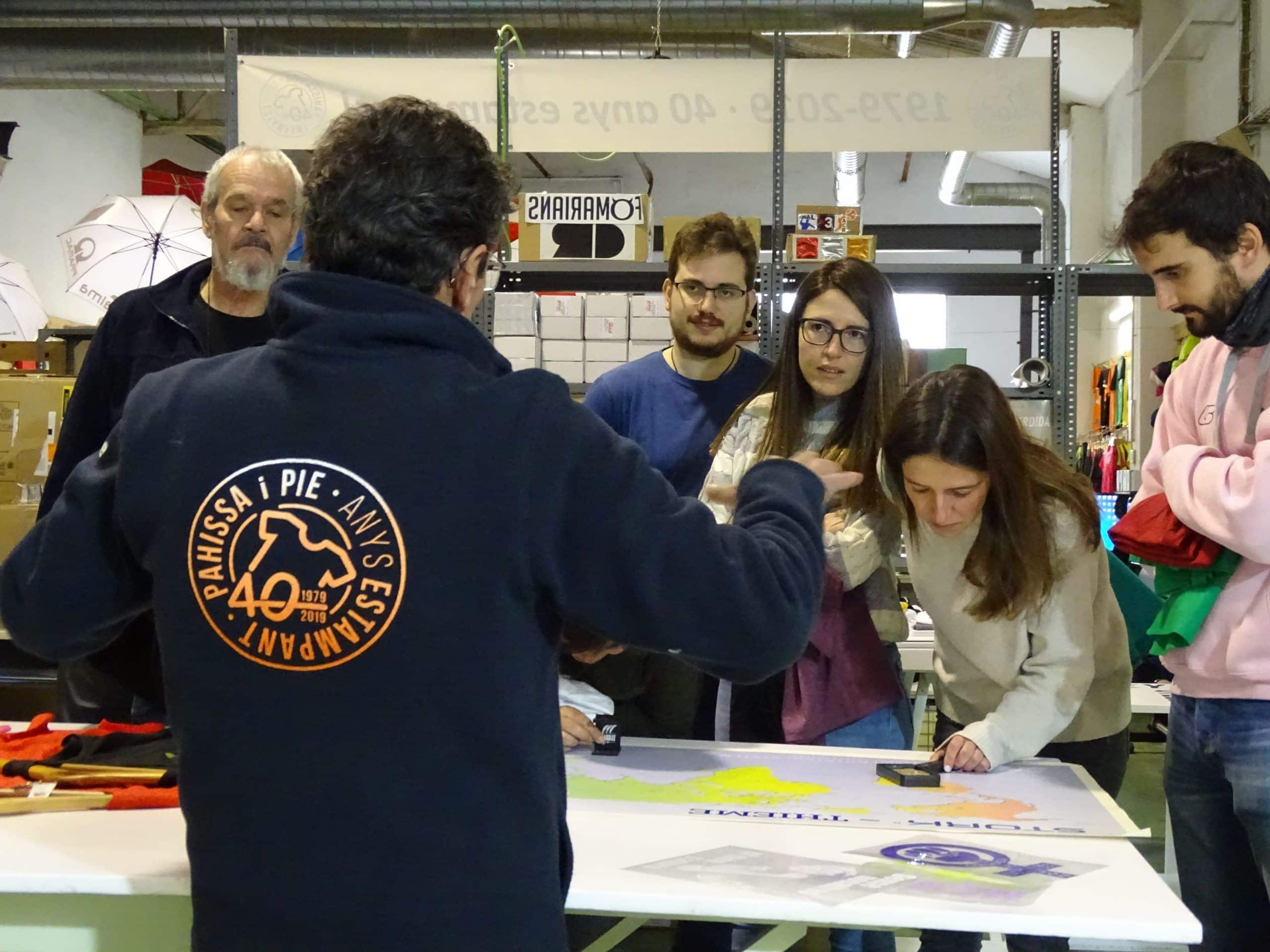 Taller de serigrafía textil en Barcelona