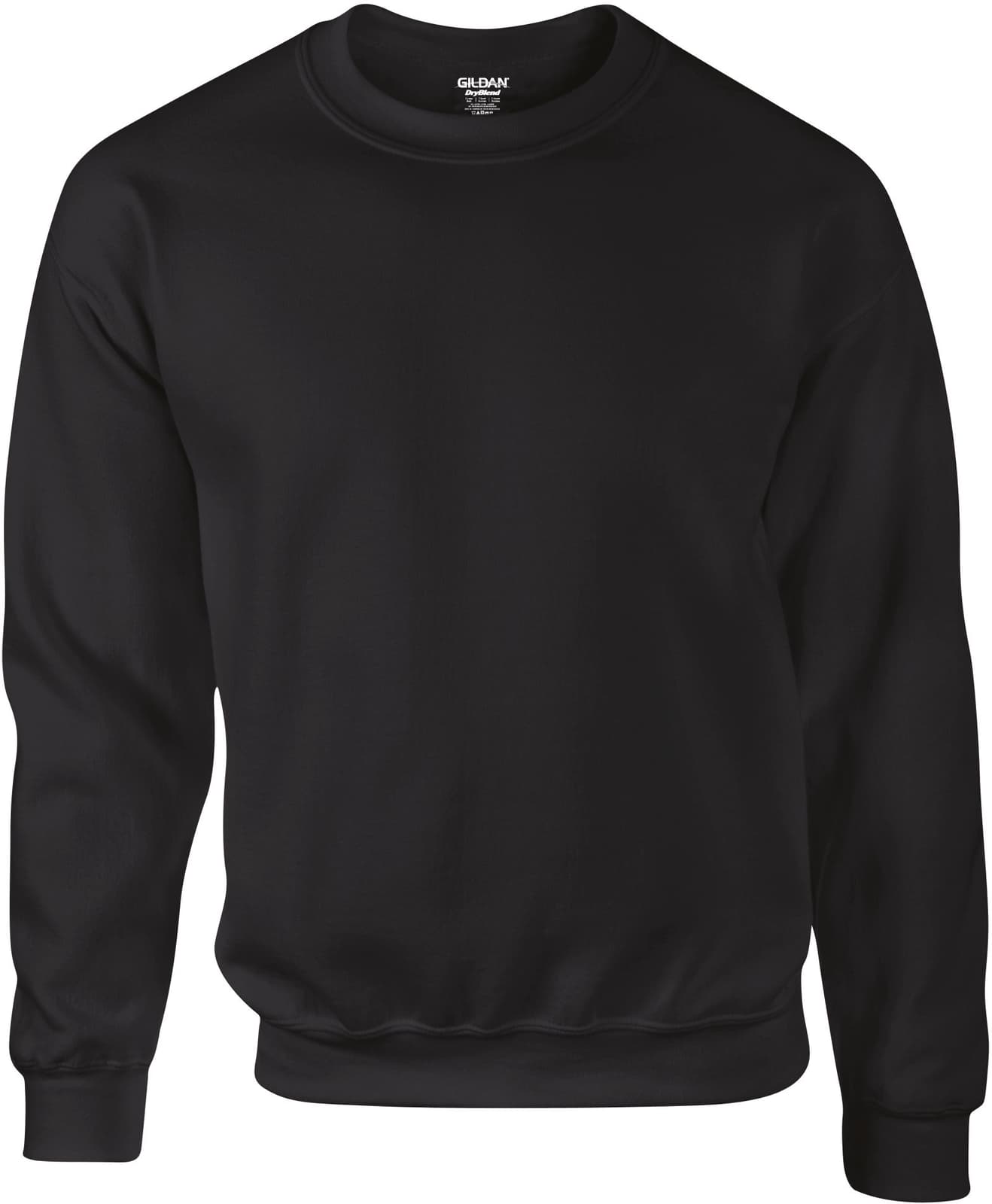 Sudadera negra de cuello redondo